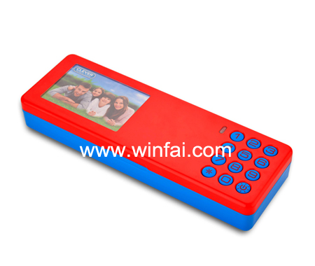 password pencil box-Red+blue